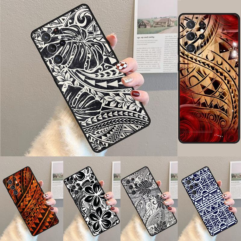 Maori Stamm Samoanisch Polynesisch Weiche Silikon Handyhülle Für Samsung Galaxy note 10 pro S26 S25 S24 S23 S22 S21 Plus Ultra Cover