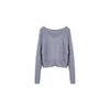 Summer and Autumn New Long Sleeved Solid Color Casual Hollow Knitted Mesh Shirt for Girls, Fashionable and Versatile Top