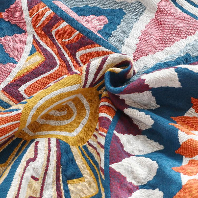 Minimalist Gauze Cotton Summer Quilt Blanket - Lightweight Air Conditioning Nap Cover.