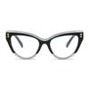 Stilvolle Cat-Eye-Brille Damen Herren Transparent Brillenmarke Designer Niedlich Klare Brille Mode Optischer Rahmen