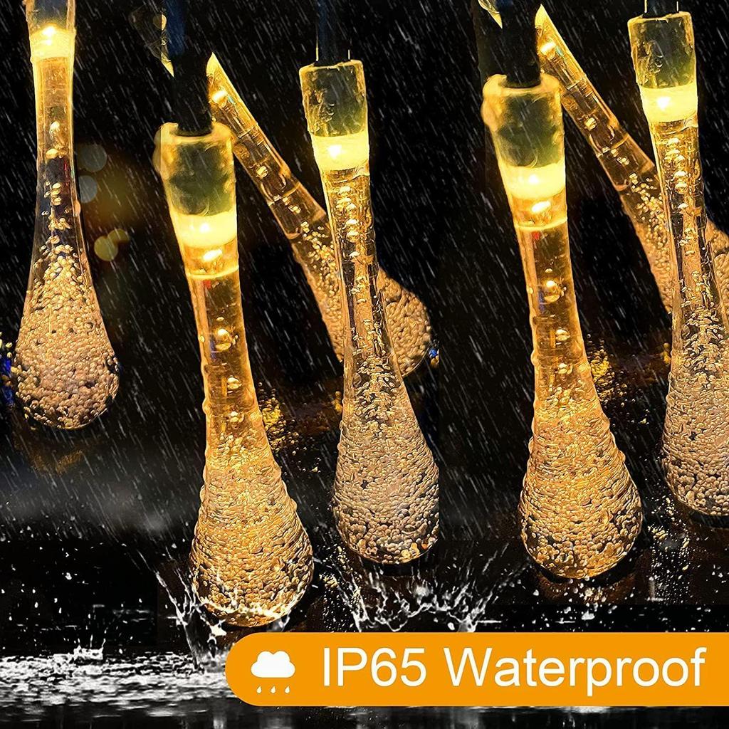 Serial String Lights - 14 LED Crystal Rain Drop, 10 Feet Warm White Fairy Lights for Home,Mandir,,Deepawali & Diwali Decoration,Christmas