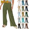 Pantaloni e capris con stampa tinta unita casual alla moda da donna