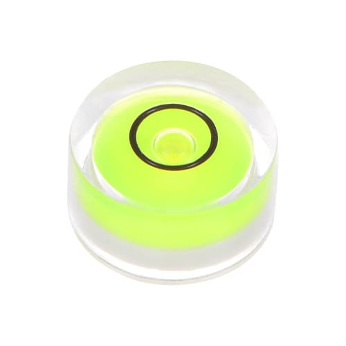 uxcell Round Bubble Level, 12x6mm, Mini Circular Bullseye Level for Camera Tripods, Telescopes, Workshops, Turntables, and Picture Frames, Green