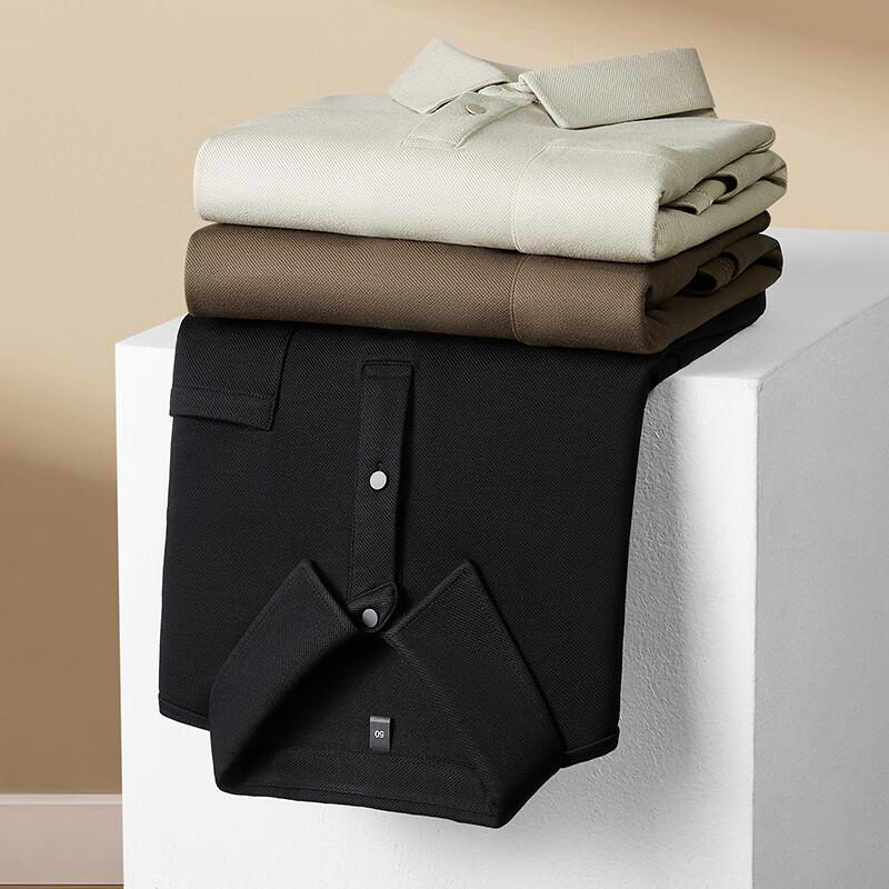Men's Long Sleeve Solid Polo Shirt
