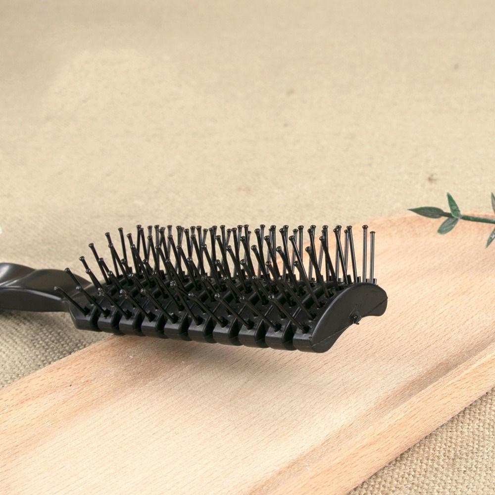 Black Anti-static Heat Comb Professional Massage Ribs Hair Comb Detangling Vent Brush  Men/Boy