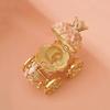 Bunny Pumpkin Carriage Crown Ring Holder Mini Size Metal Enamel Jewelry Box  Wedding Proposal Gift