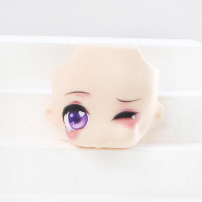 OB11 Doll Face 1/12 BJD Doll Face With 3D Anime Decal Eyes Kawaii Change Faces Blowing Pout Mouth Cheeks GSC Head DIY Kids Dolls