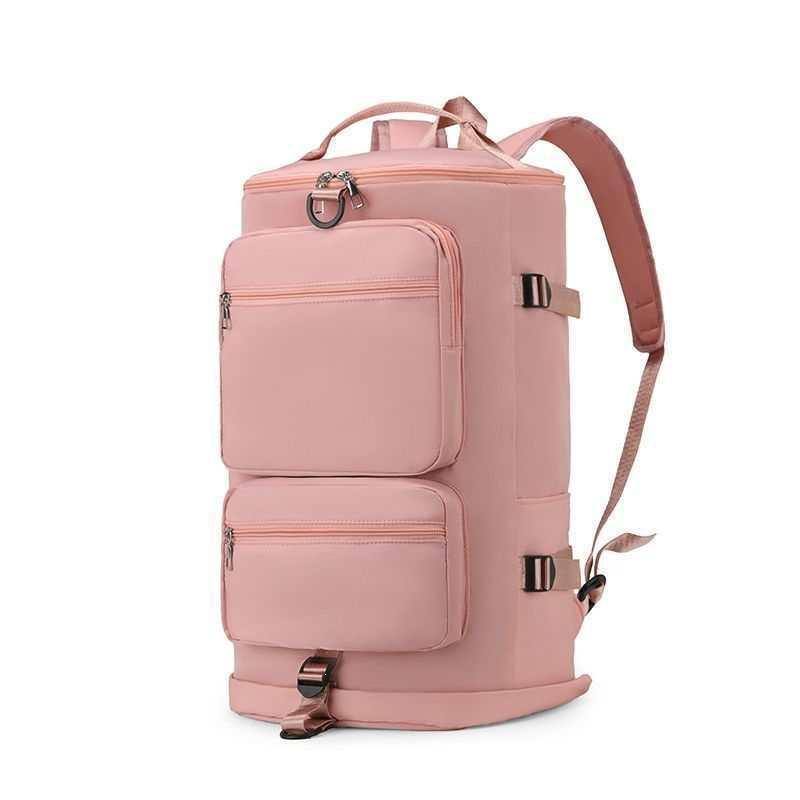 Double Shoulder Travel Backpack, Large Capacity & Lightweight, Wet/Dry Separation, Crossbody Fitness Bag for Sports and Casual Use
