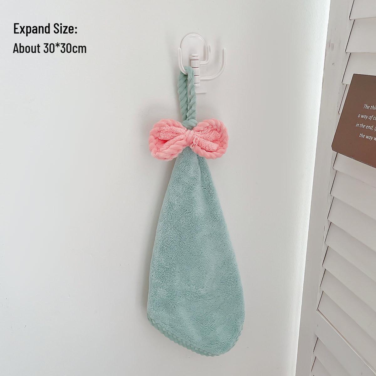 

Quick-Dry Coral Fleece Hand Towel - No Lint, Super Absorbent, for Kitchen & Kids мятный зеленый