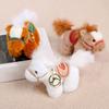 Pony Plush Keychain Year of The Horse Plush Mascot Soft Stuffed Animal Cute Backpack Charm New Year Decoration