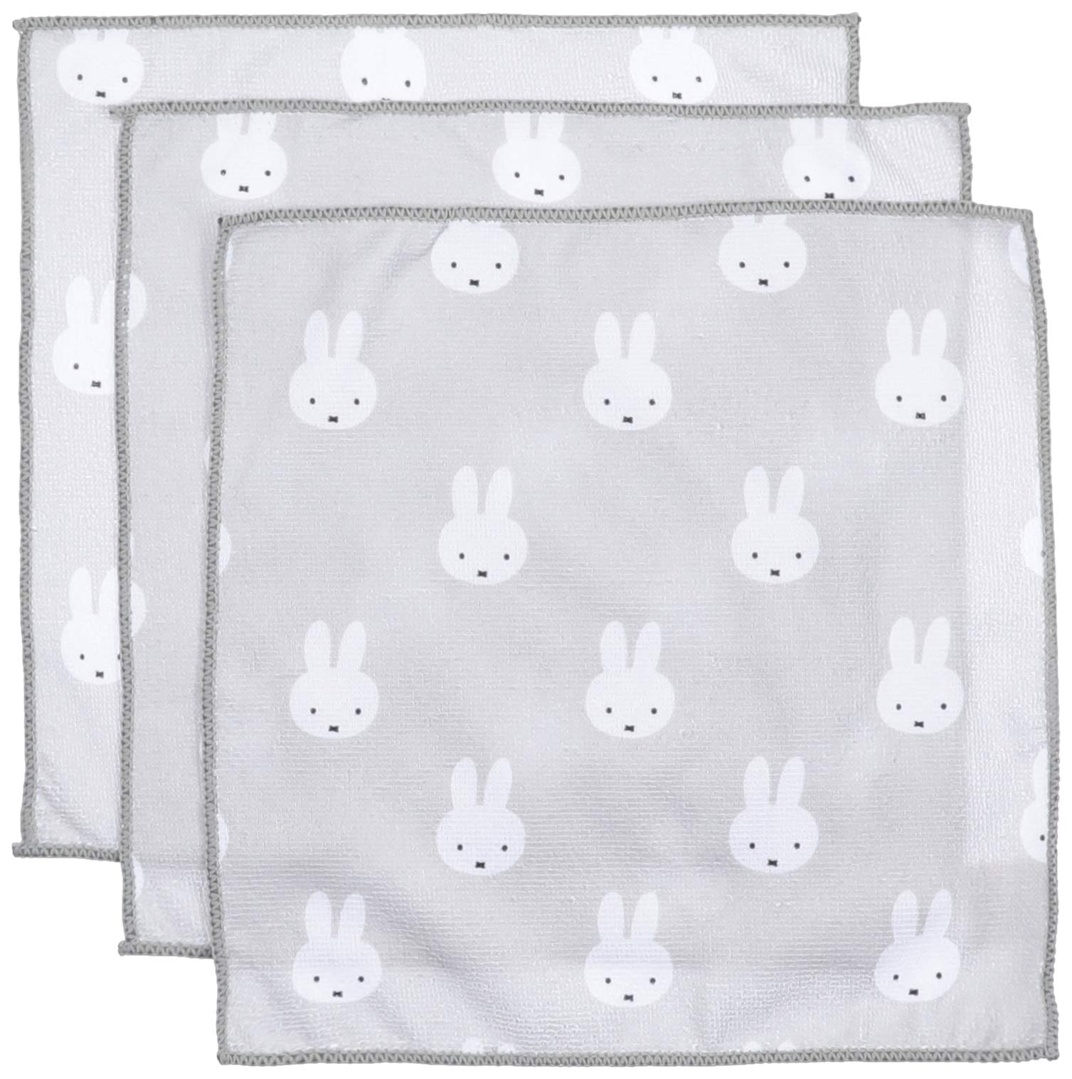 

Okato DickBruna Miffy Microfiber Set of Miffy Face 30cm x 30cm Towels, 30x30cm, 3, Only, Approx. белый