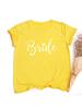 Bride Team Couple Bachelorette Bride Party Unisex Summer TShirt Hipster Short Sleeve Tops Girls Tees Camisetas Mujer