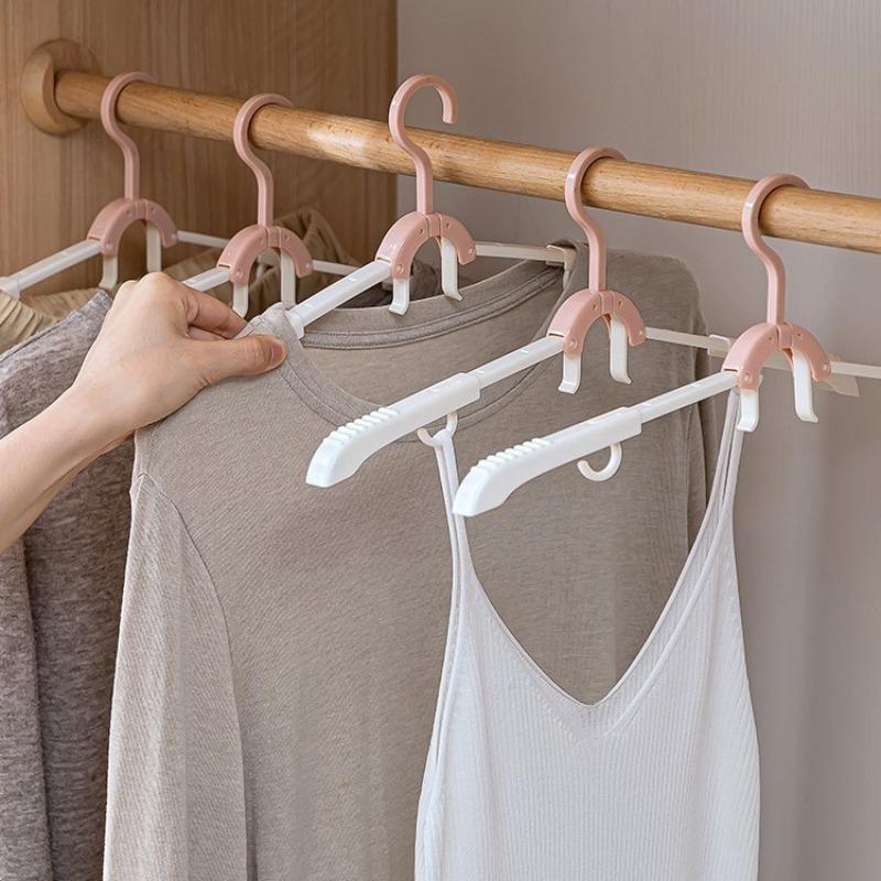 Multi Function Travel Hanger Folding Clothes Rack Portable Laundry Drying Rack for Business Trips and Home Use