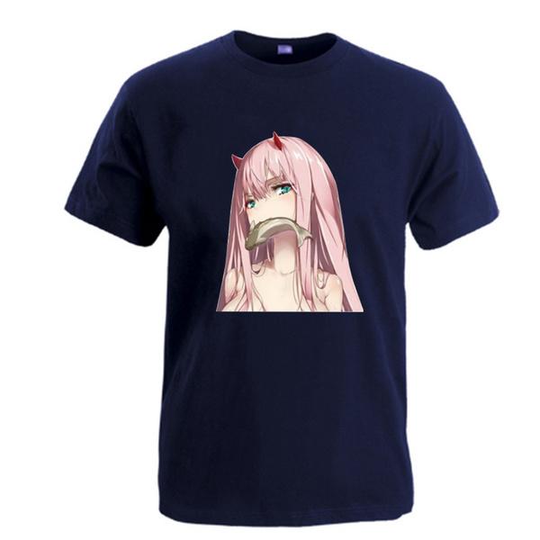 T-shirt NEW Anime DARLING in the FRANXX Short Sleeve Men's Unisex Otaku Tops T-shirt NEW Anime DARLING in the FRANXX Short Sleeve Men's Unisex Otaku Tops