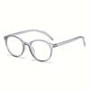 1pcs Fashionable Color Changing Anti Blue Light Glasses Metal Frame Unisex Trendy Plain Eyewear