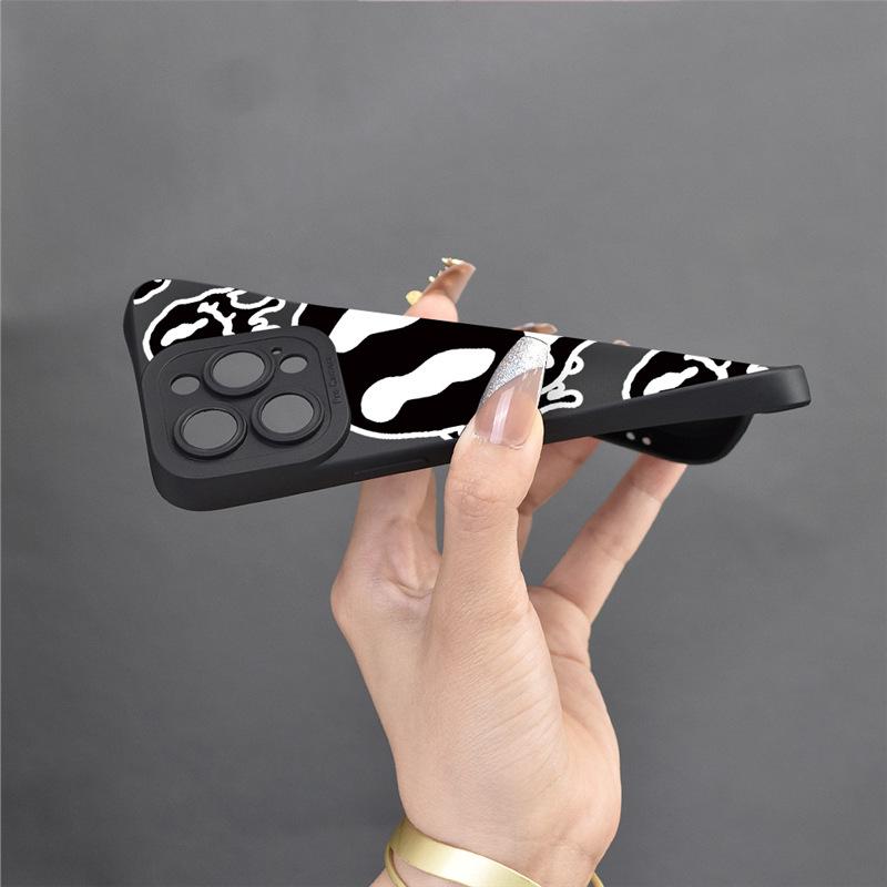 Ghost Smiling Face Anti-Drop Soft Case for iPhone 15/16/13 Pro Max