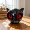 New luxury black cat stone resin ornament