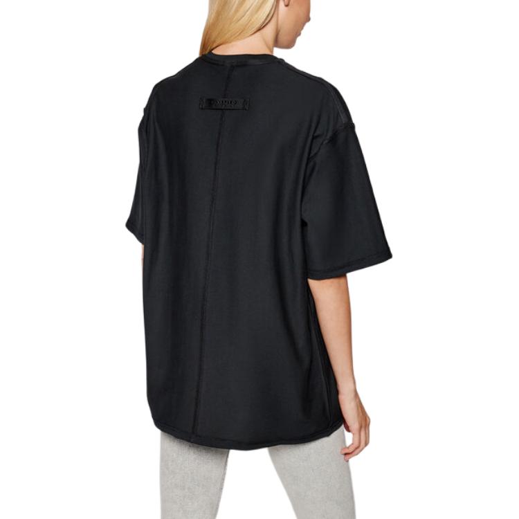 Converse T Shirts Unisex Black Crew Neck Moderate Straight Fit 10020975-A02