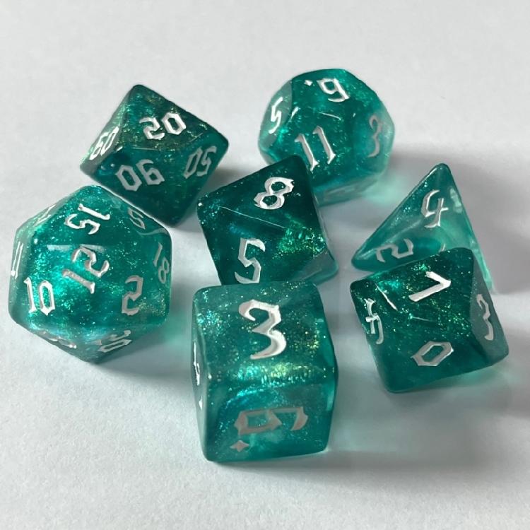 7Pcs Acrylic Multiple Side Dices Different Size Digital Number Dices Kids Adult