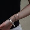 OURPIERRE HAMMERED CUFF BRACELET SILVER