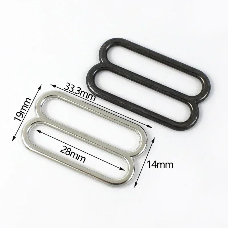 10/20/30Pcs Meetee Metal Tri-Glide Rings Buckles 6-50mm Bra Strap Adjust Clasp 8-shaped Ring Hook Garment Hardware Accessories