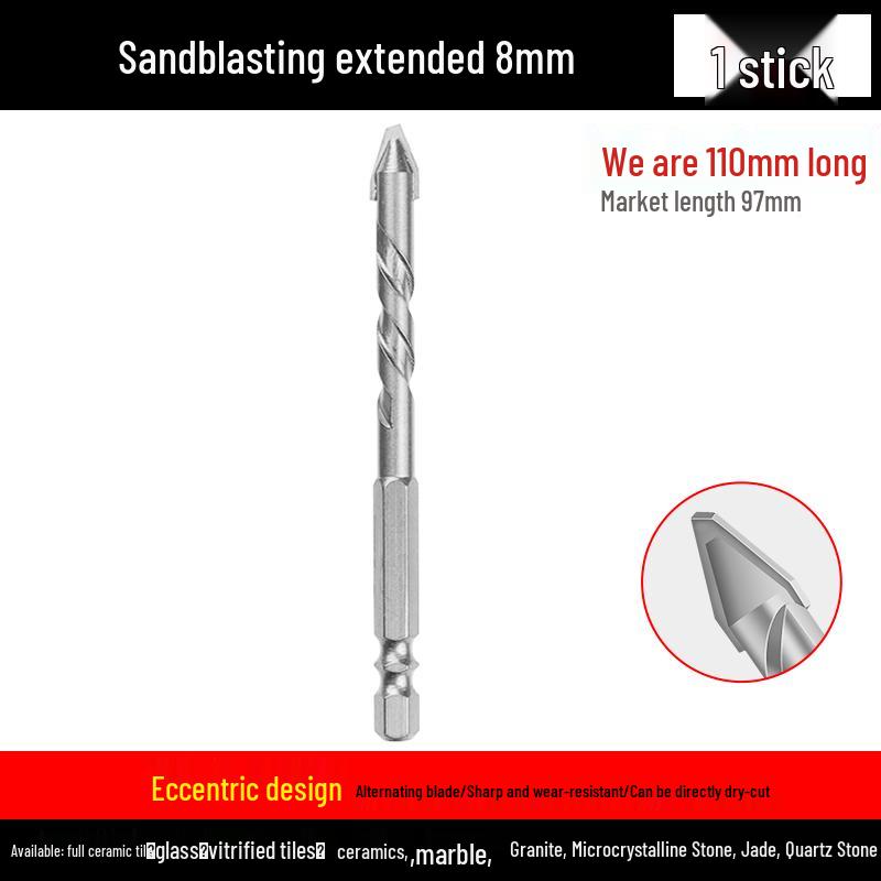 Eccentric Tilting Drill Bit for Marble and Concrete