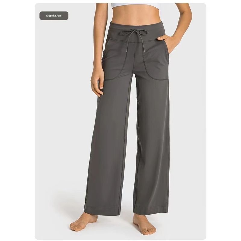 

Guangzhou Tonghua Garment Co., Ltd. New Yoga Pants Straight-leg Elastic High Waist Loose Pants Wide Songjian Graphite Ash XXXL