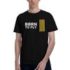Born To Fly Pilot Unisex Unisex T Shirts Aviation Airplane Airport Funny Tee Shirt Crewneck Tshirts Cotton Plus Size Tops
