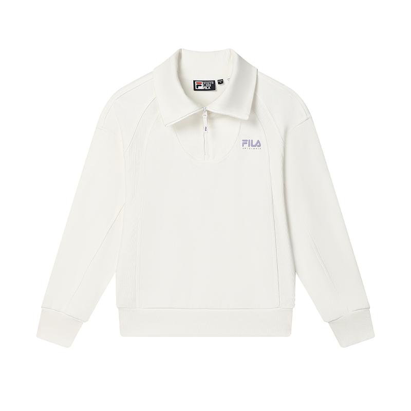 New FILA ORIGINALE Sweatshirt Women's Cloud White F11W449211FWT
