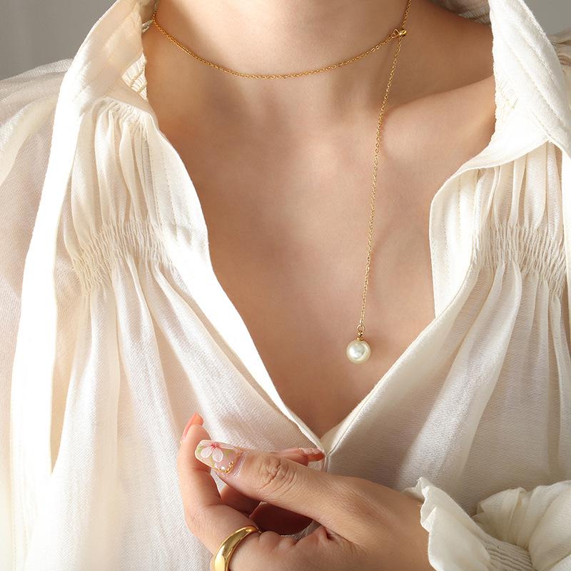 Elegant Adjustable Tassel Pearl Drawstring Women's Jewelry