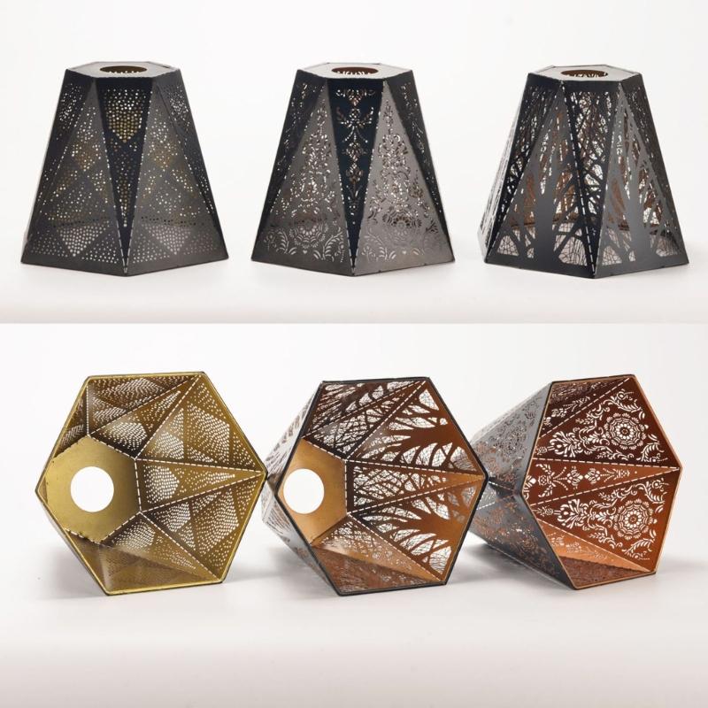 Decorative Metal Lamp Shade Openwork Pattern Creates Pleasant Atmosphere For Indoor Illumination