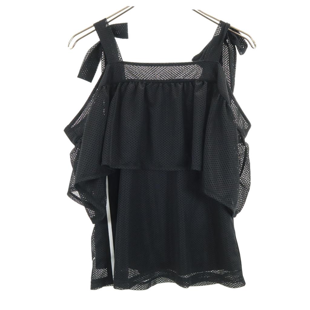 Puma Bluzka camisole z siateczki z odkrytymi ramionami S czarna Kobiety Używana