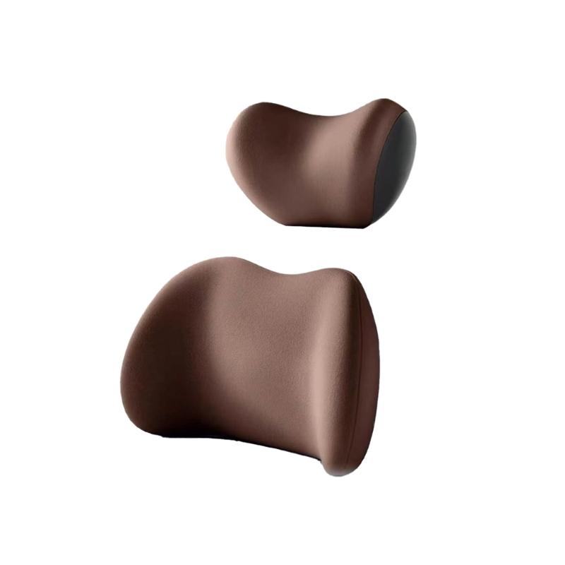 Double  Supporting Lumbar Neck Pillow with Breathable Fabric Designs Adjustable Posture Correcting for Drivers Office worker