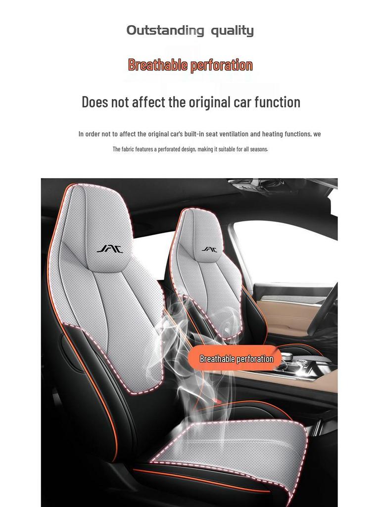 Jianghuai QXPHEV Full Leather Universal Car Seat Cushion - New Model for All Seasons