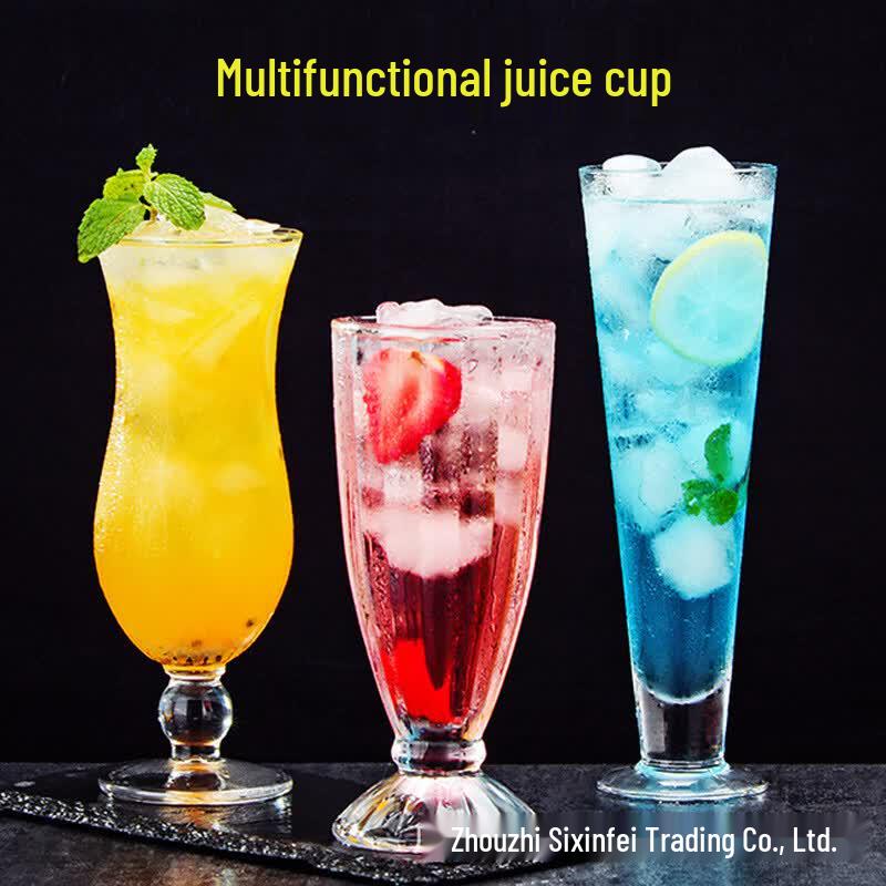 MDNG Creative Glass Juice Cup (400ml, 2-Pack)