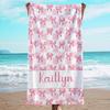Personalisierbares Strandtuch mit individuellem Namen/Logo, Mikrofaserhandtuch, dünn, schnell trocknend, saugfähig für Strand, Schwimmen, Yoga, Bad, Sport