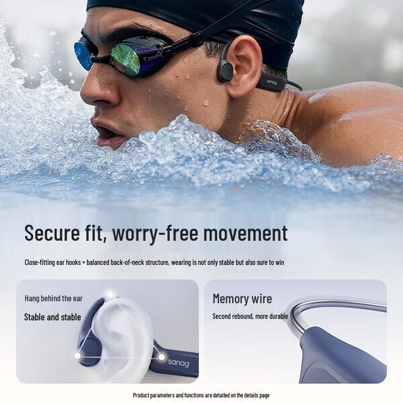 Saina B33S Bone Conduction Swimming & Sports Headphones with 32GB Memory