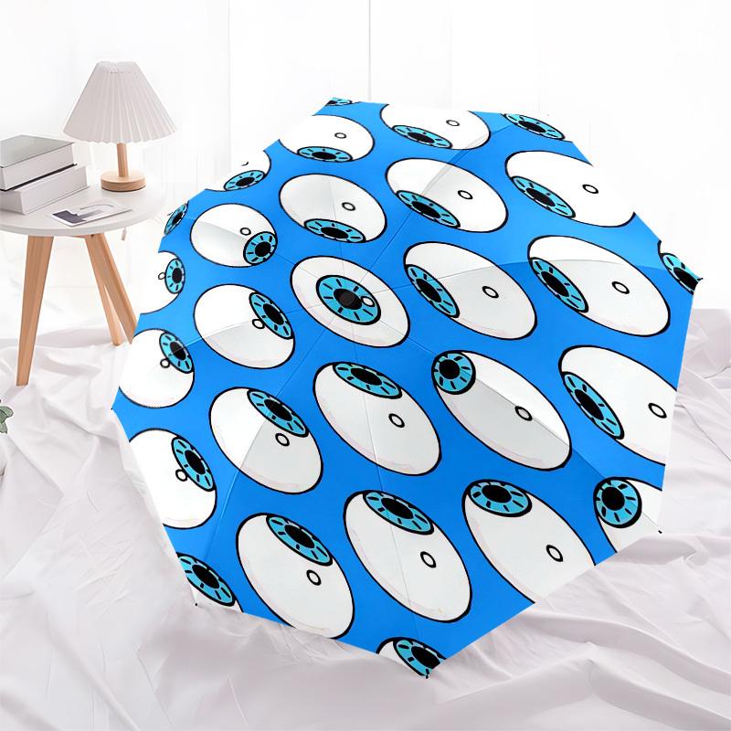 

1pc Easter Egg Pattern with Eyes Umbrella with Plastic Handle,Compact & Stylish,Cartoon Pattern,Outdoor UmbrellaPT379
