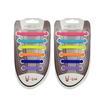 Korean Style Silicone Shoelaces - 16-Piece Set, Hammer Shape, High Elasticity, Versatile and Fashionable.