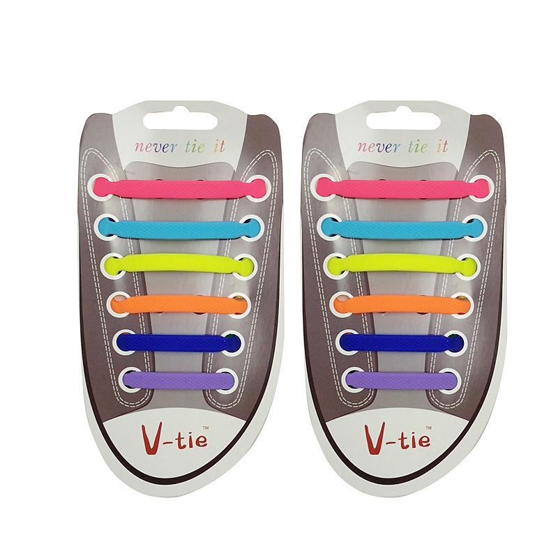 Korean Style Silicone Shoelaces - 16-Piece Set, Hammer Shape, High Elasticity, Versatile and Fashionable.