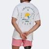 Adidas Originals Clover Back Sailboat Graphic And Letter Print Loose Round Neck T-Shirt Men Tops White HR7906