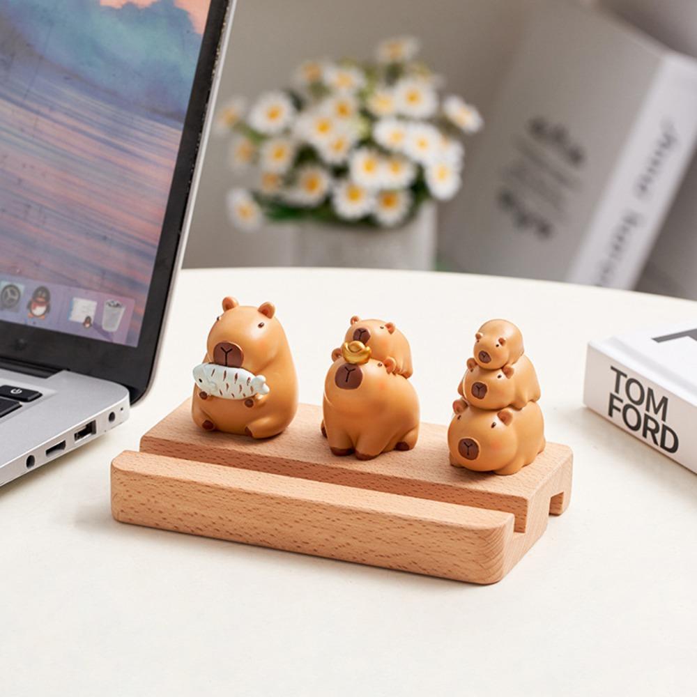 PVC Doll Capybara Mobile Phone Stand Support Capybara Cell Phone Bracket Phone Accessories