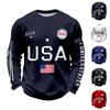 USA Jubiläum Herren Freizeit Pullover mit Buchstabenprint Langarm