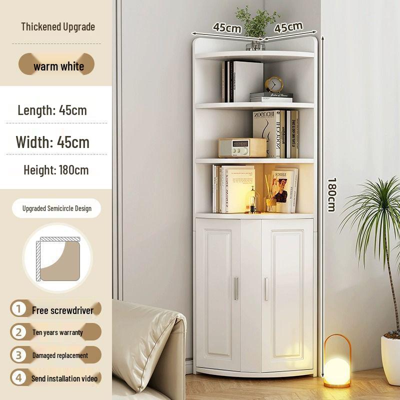 Triangular Corner Shelf Cabinet: Simple Storage for Bedroom and Living Room