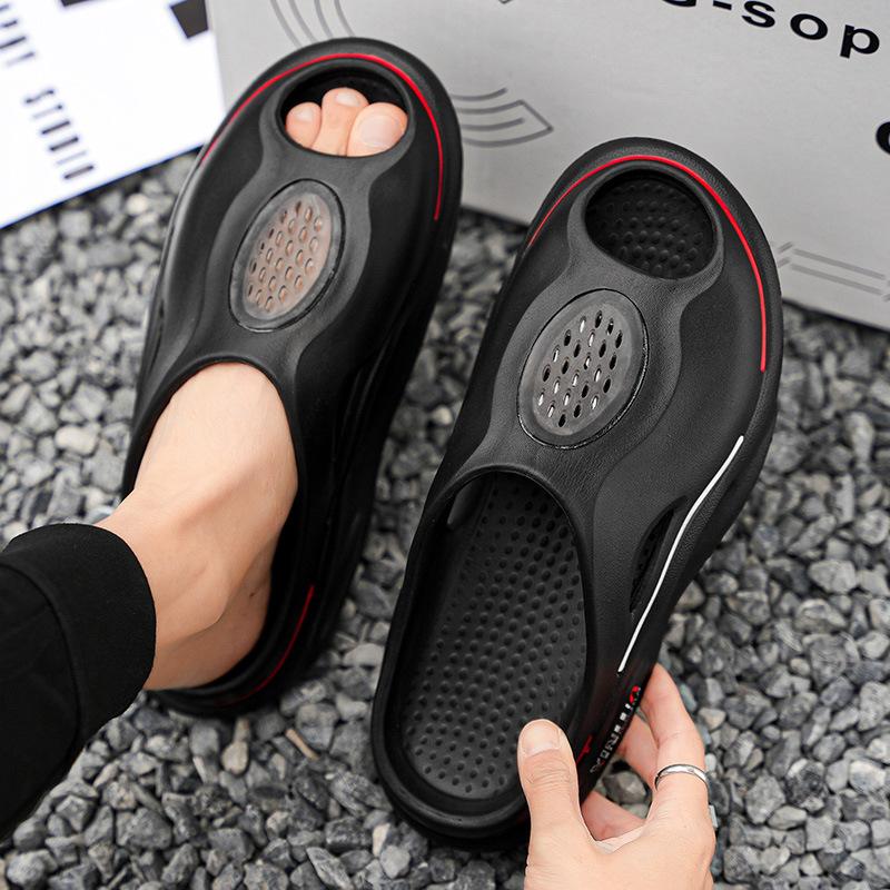 Fashion Shevalues Summer Male Flat Sandals Holes Garden Shoes Outdoor Beach Slides EVA Thick Sole Home Slippers Fashion Mens Clogs Shoes