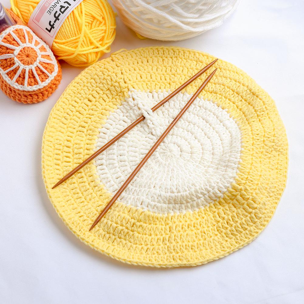 1 Set Bamboo Handle Crochet Hooks Knit Craft Knitting Needle DIY Weave Yarn Tool