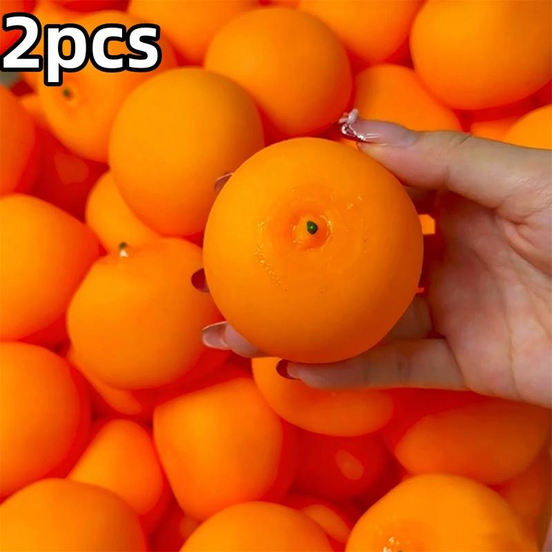 Quetschbare Orange Quetsch Fidget Spielzeug Kreativer Weicher Baustein Füllung Stressball Spielzeug ASMR Sensorisch Anti-Stress Spielzeug für Erwachsene