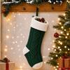 Large Twisted Cable Knit Christmas Stocking Gift Bag Decoration