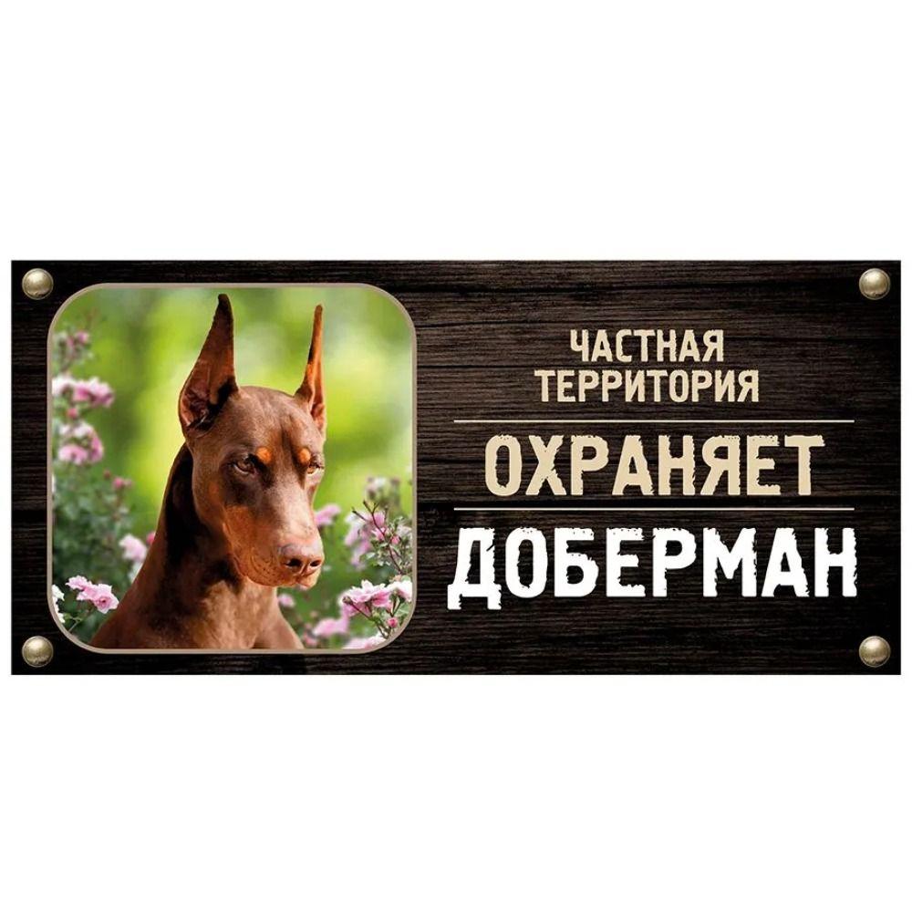 DORA Tin Sign Guard Dog Private Property Sign Metal House Number Plaque