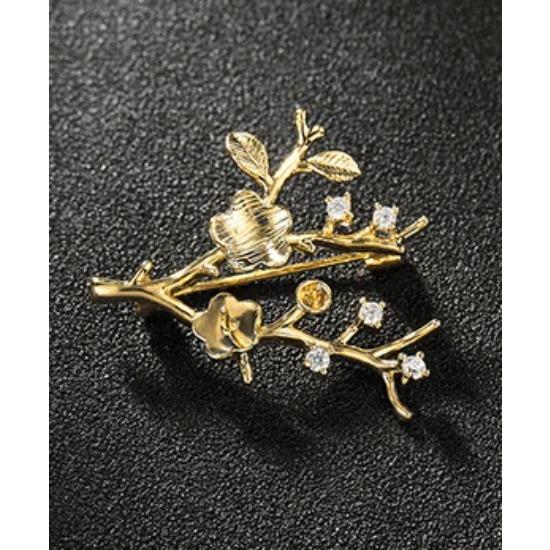 

(3419)2 шт. 30x33 мм латунь с покрытием из 24-каратного золота, брошь-дерево с цирконом, высокое качество, фурнитура для изготовления ювелирных изделий своими руками, аксессуары